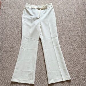 NWT Talbots Ivory Cream Women's Flare Leg Dress Pants Sz 4